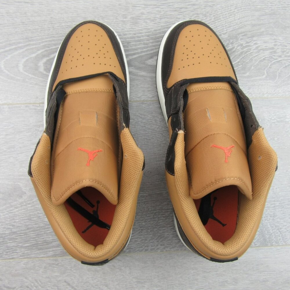 Air Jordan 1 Mid SE Sneakers Men's Size 9 Flax Baroque Brown NEW - Picture 9 of 14